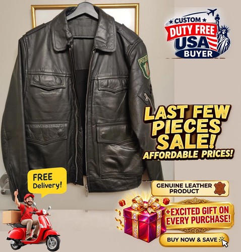 Real leather jacket black - jacket, –
