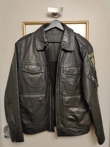 German polizei leather - leather, jacket